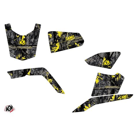 Kit Déco Quad Camo Suzuki King Quad 400 Noir Jaune (2008-2017)