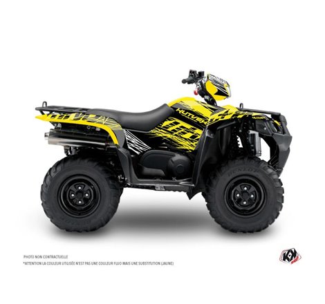 Kit Déco Quad Eraser Fluo Suzuki King Quad 400 Jaune (2008-2017)