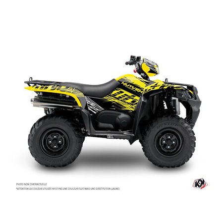 Kit Déco Quad Eraser Fluo Suzuki King Quad 400 Jaune (2008-2017)
