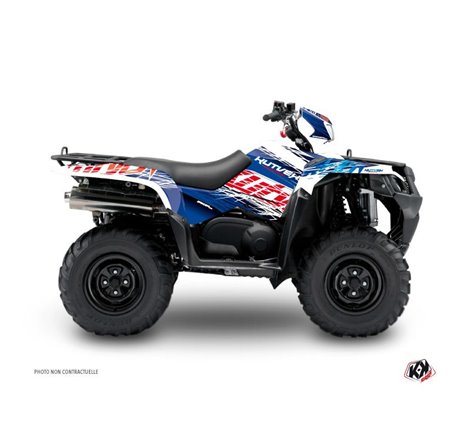 Kit Déco Quad Eraser Suzuki King Quad 400 Bleu Rouge (2008-2017)