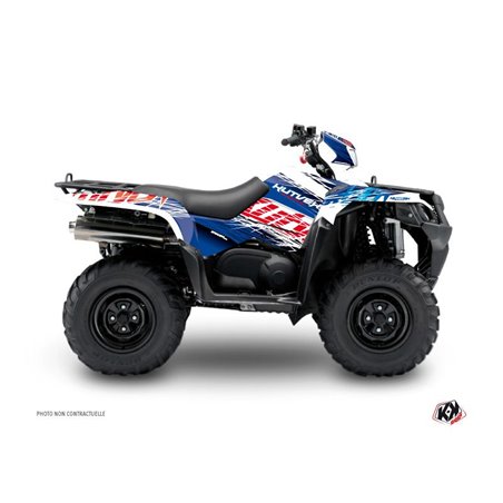 Kit Déco Quad Eraser Suzuki King Quad 400 Bleu Rouge (2008-2017)