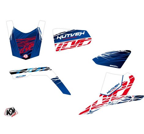 Kit Déco Quad Eraser Suzuki King Quad 400 Bleu Rouge (2008-2017)