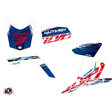 Kit Déco Quad Eraser Suzuki King Quad 400 Bleu Rouge (2008-2017)