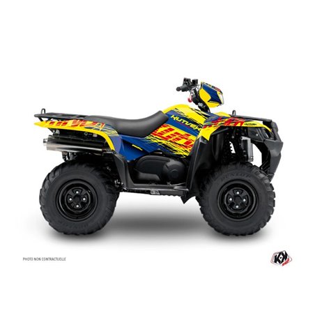 Kit Déco Quad Eraser Suzuki King Quad 400 Bleu Jaune (2008-2017)