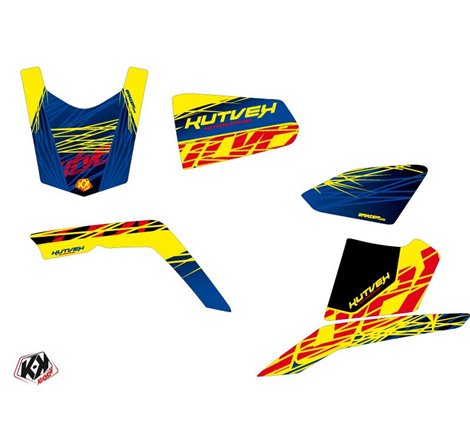 Kit Déco Quad Eraser Suzuki King Quad 400 Bleu Jaune (2008-2017)