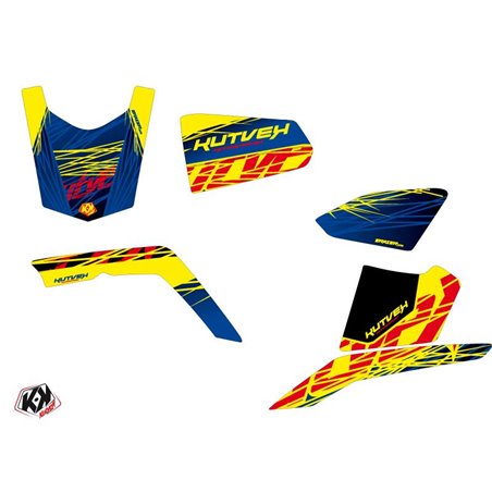 Kit Déco Quad Eraser Suzuki King Quad 400 Bleu Jaune (2008-2017)