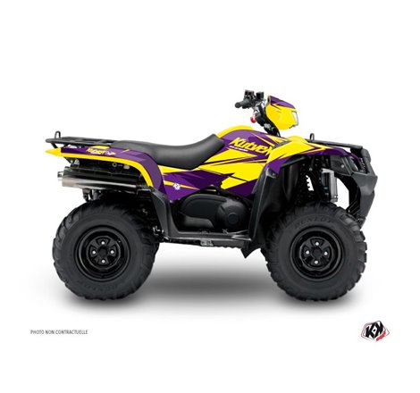 Kit Déco Quad Stage Suzuki King Quad 400 Jaune Violet (2008-2017)