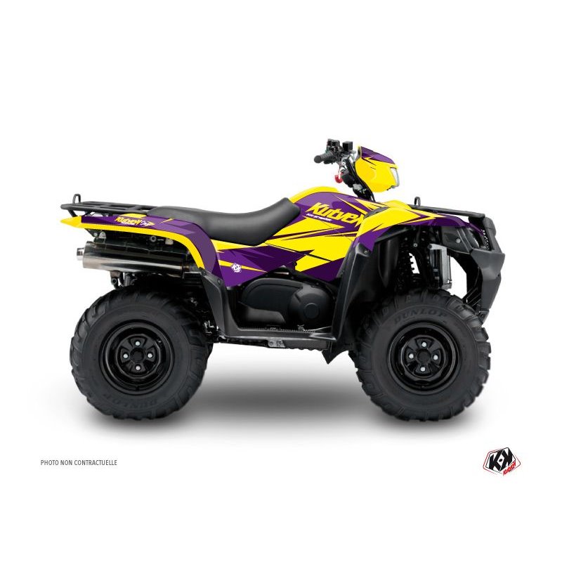 Kit Déco Quad Stage Suzuki King Quad 400 Jaune Violet (2008-2017)