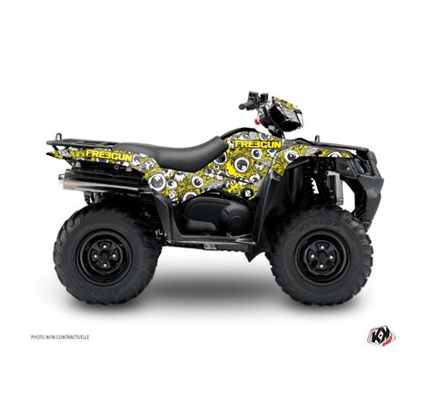Kit Déco Quad Freegun Eyed Suzuki King Quad 400 Jaune (2008-2017)