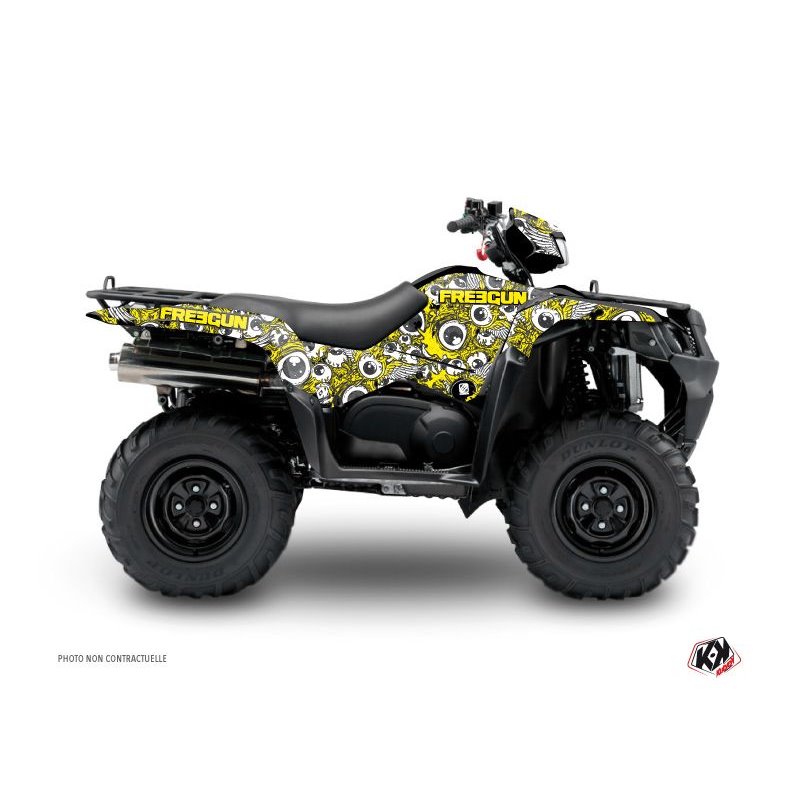 Kit Déco Quad Freegun Eyed Suzuki King Quad 400 Jaune (2008-2017)