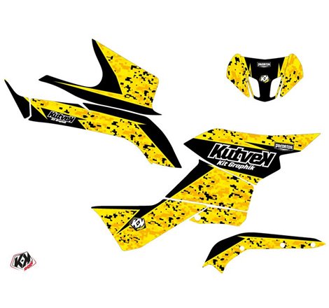 Kit Déco Quad Predator Suzuki King Quad 500 Noir Jaune (2008-2018)