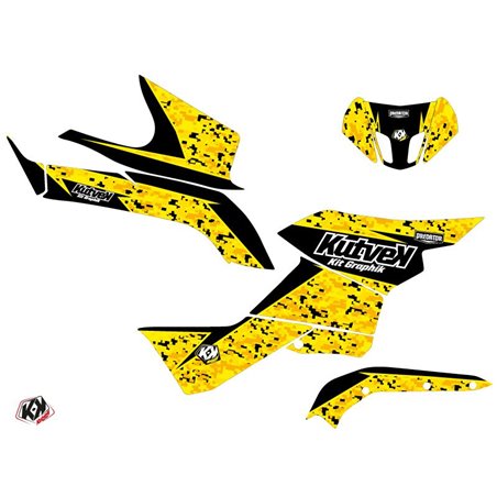 Kit Déco Quad Predator Suzuki King Quad 500 Noir Jaune (2008-2018)