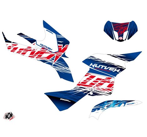 Kit Déco Quad Eraser Suzuki King Quad 500 Bleu Rouge (2008-2018)