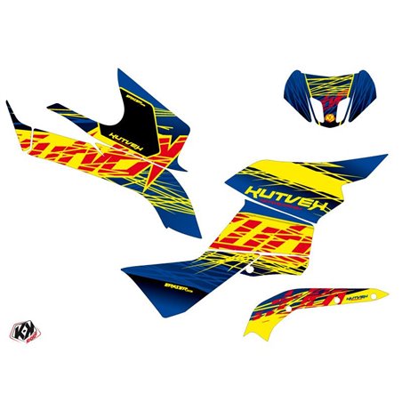 Kit Déco Quad Eraser Suzuki King Quad 500 Bleu Jaune (2008-2018)