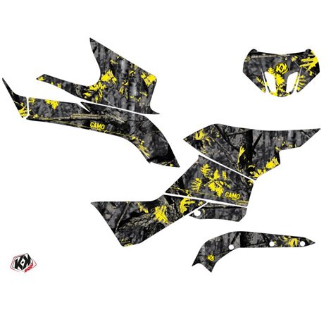 Kit Déco Quad Camo Suzuki King Quad 500 Noir Jaune (2019-2023)