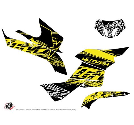 Kit Déco Quad Eraser Fluo Suzuki King Quad 500 Jaune (2019-2023)