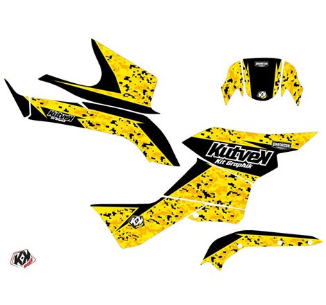 Kit Déco Quad Predator Suzuki King Quad 750 Noir Jaune (2007-2018)