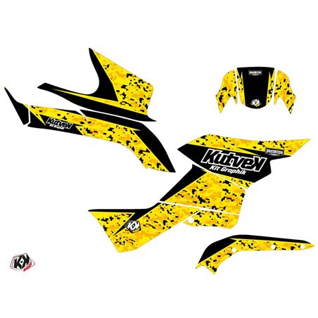 Kit Déco Quad Predator Suzuki King Quad 750 Noir Jaune (2007-2018)