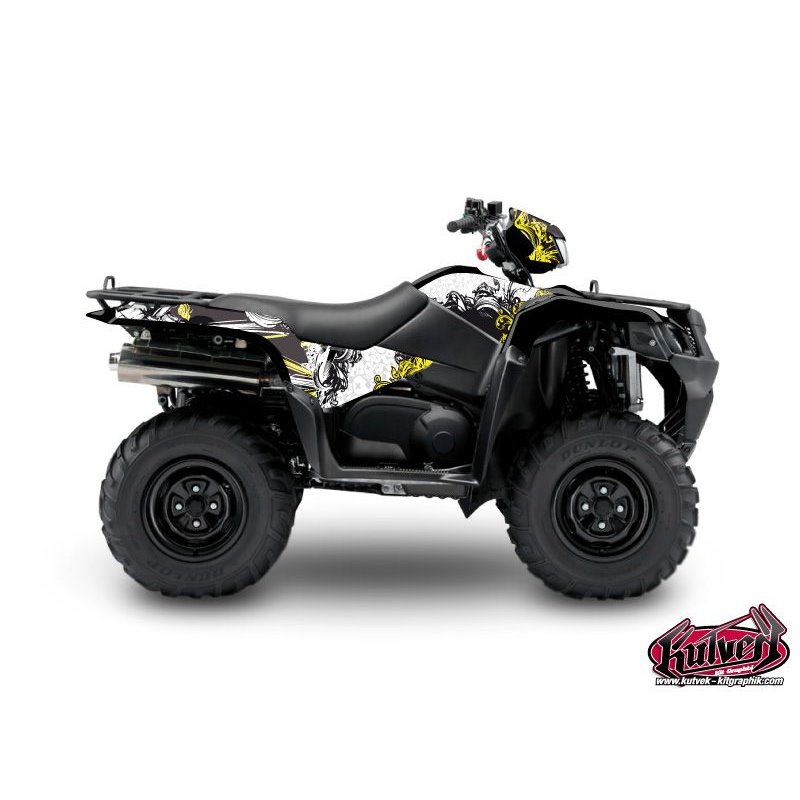 Kit Déco Quad Trash Suzuki King Quad 750 Noir Jaune (2007-2018)