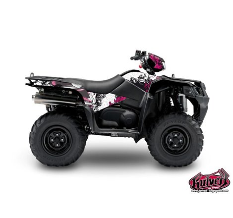 Kit Déco Quad Trash Suzuki King Quad 750 Noir Rose (2007-2018)