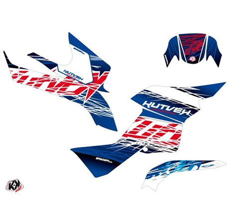 Kit Déco Quad Eraser Suzuki King Quad 750 Bleu Rouge (2007-2018)