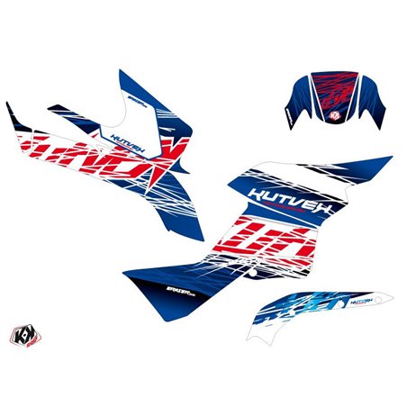 Kit Déco Quad Eraser Suzuki King Quad 750 Bleu Rouge (2007-2018)