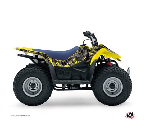 Kit Déco Quad Camo Suzuki 50 LT Noir Jaune (1994-2003)