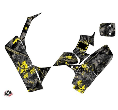 Kit Déco Quad Camo Suzuki 50 LT Noir Jaune (1994-2003)