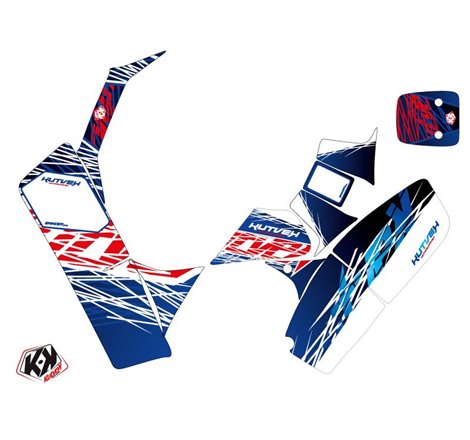 Kit Déco Quad Eraser Suzuki 50 LT Bleu Rouge (1994-2003)