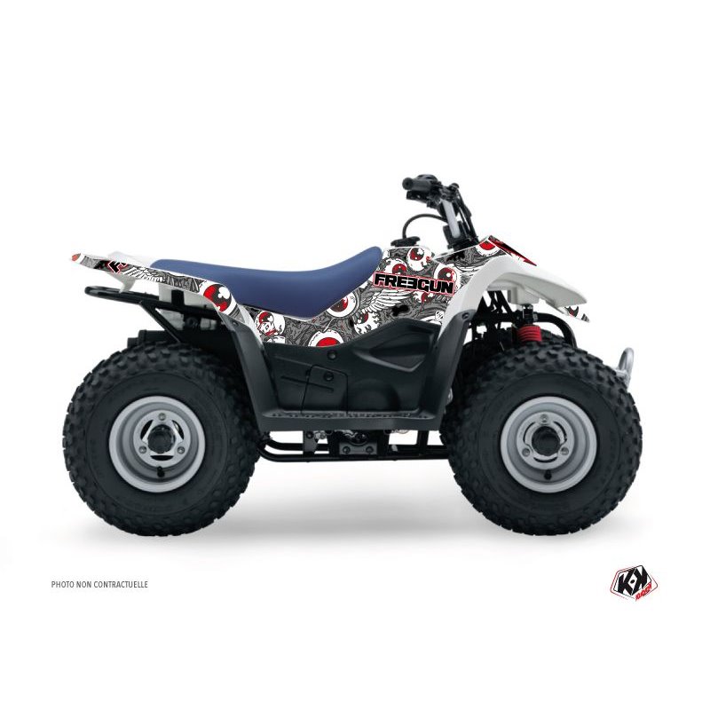 Kit Déco Quad Freegun Eyed Suzuki 50 LT Gris Rouge (1994-2003)