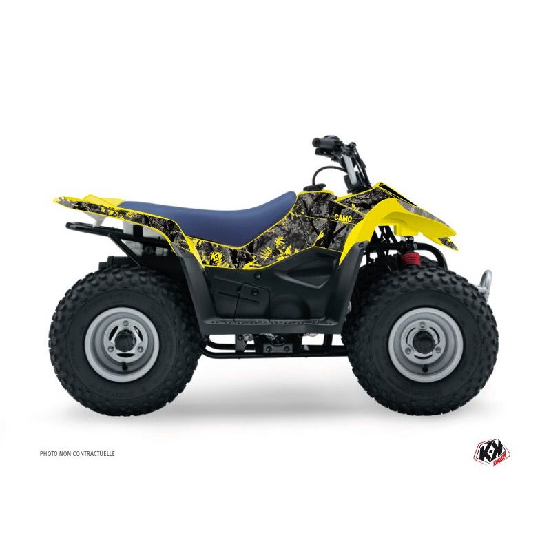 Kit Déco Quad Camo Suzuki 80 LT Noir Jaune (1987-2003)