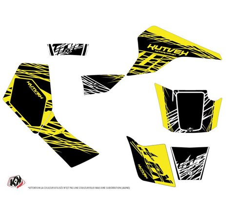Kit Déco Quad Eraser Fluo Suzuki 80 LT Jaune (1987-2003)