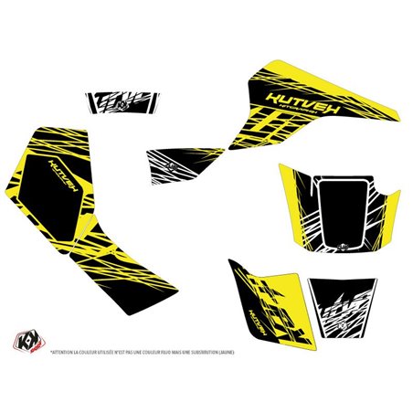 Kit Déco Quad Eraser Fluo Suzuki 80 LT Jaune (1987-2003)
