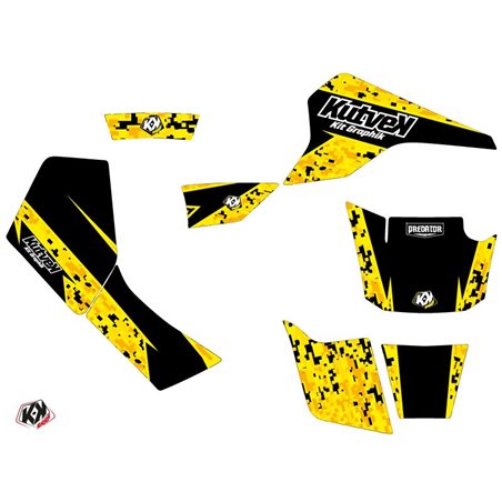 Kit Déco Quad Predator Suzuki 80 LT Noir Jaune (1987-2003)