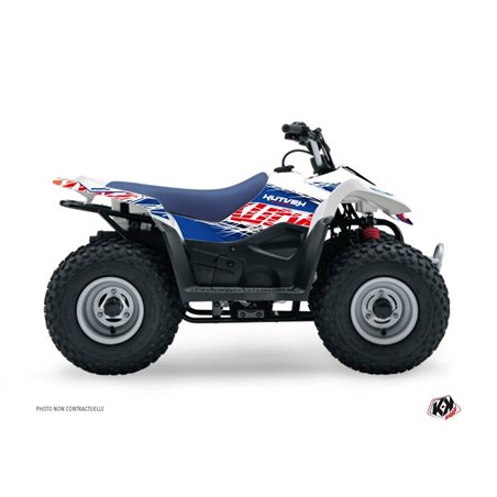 Kit Déco Quad Eraser Suzuki 80 LT Bleu Rouge (1987-2003)