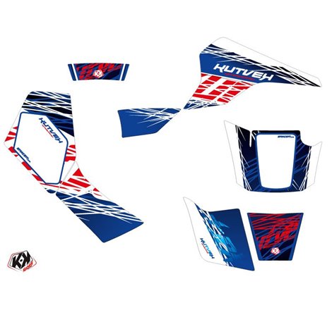 Kit Déco Quad Eraser Suzuki 80 LT Bleu Rouge (1987-2003)