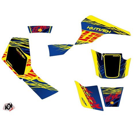 Kit Déco Quad Eraser Suzuki 80 LT Bleu Jaune (1987-2003)