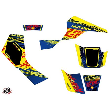 Kit Déco Quad Eraser Suzuki 80 LT Bleu Jaune (1987-2003)