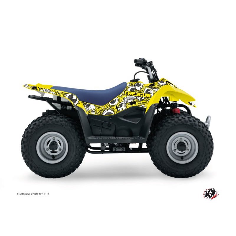 Kit Déco Quad Freegun Eyed Suzuki 80 LT Jaune (1987-2003)