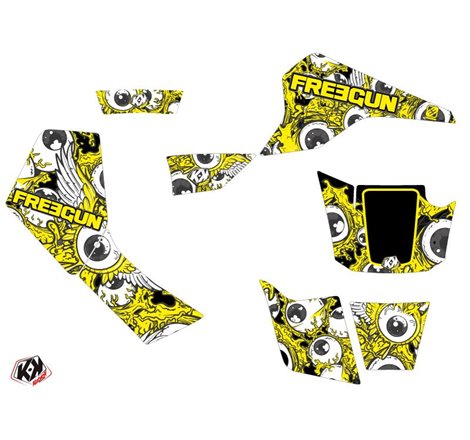 Kit Déco Quad Freegun Eyed Suzuki 80 LT Jaune (1987-2003)