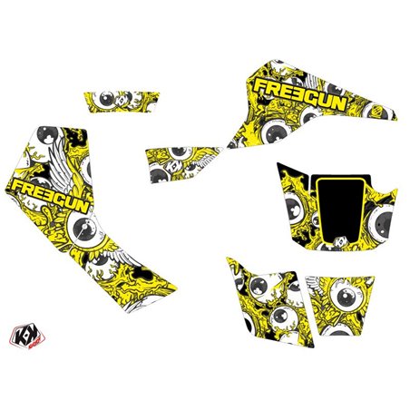 Kit Déco Quad Freegun Eyed Suzuki 80 LT Jaune (1987-2003)