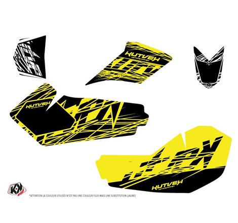 Kit Déco Quad Eraser Fluo Suzuki 90 LTZ Jaune (2007-2013)