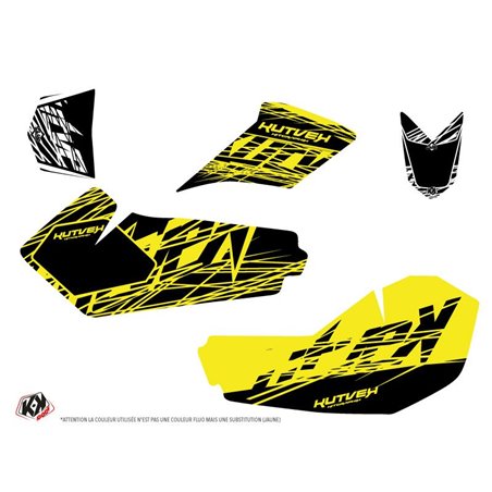 Kit Déco Quad Eraser Fluo Suzuki 90 LTZ Jaune (2007-2013)