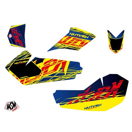 Kit Déco Quad Eraser Suzuki 90 LTZ Bleu Jaune (2007-2013)