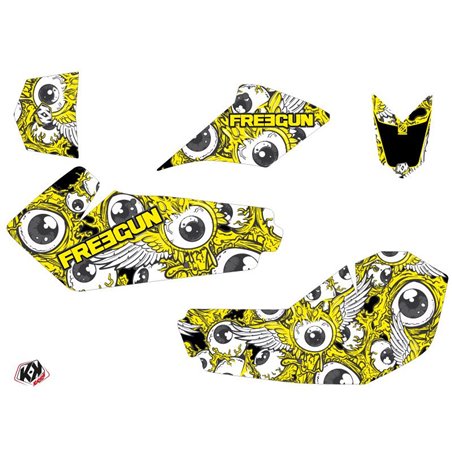 Kit Déco Quad Freegun Eyed Suzuki 90 LTZ Jaune (2007-2013)