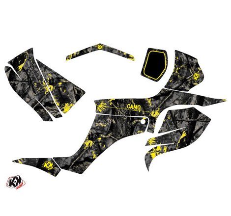 Kit Déco Quad Camo Suzuki 250 LTZ Noir Jaune (2004-2011)