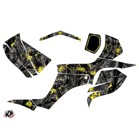 Kit Déco Quad Camo Suzuki 250 LTZ Noir Jaune (2004-2011)