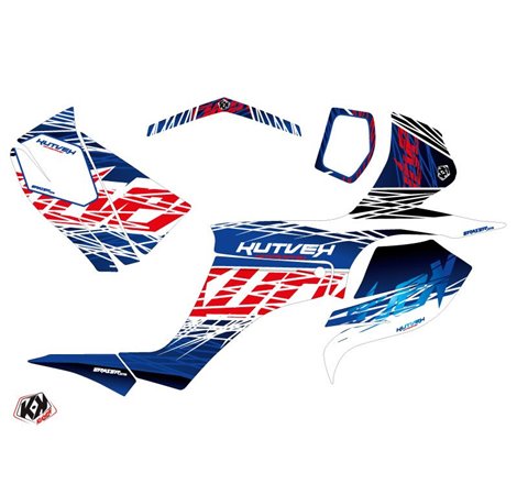 Kit Déco Quad Eraser Suzuki 250 LTZ Bleu Rouge (2004-2011)