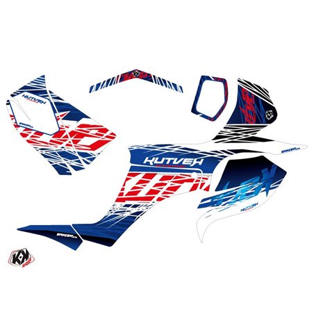 Kit Déco Quad Eraser Suzuki 250 LTZ Bleu Rouge (2004-2011)
