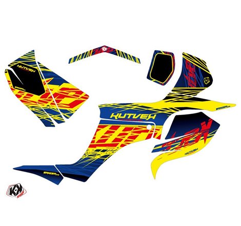 Kit Déco Quad Eraser Suzuki 250 LTZ Bleu Jaune (2004-2011)